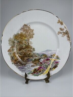 Shelley Fine Bone China "HEATHER" Salad Plate  with Gold Trim  (Pattern #13419)